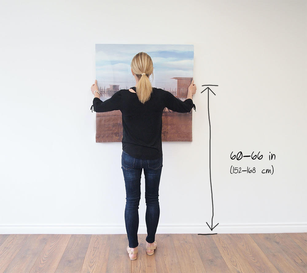 thumb rule to hang wall art