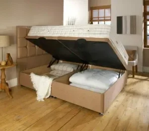 Side Lift Ottoman Bed from Sosoftbeds | Smart Storage Beds