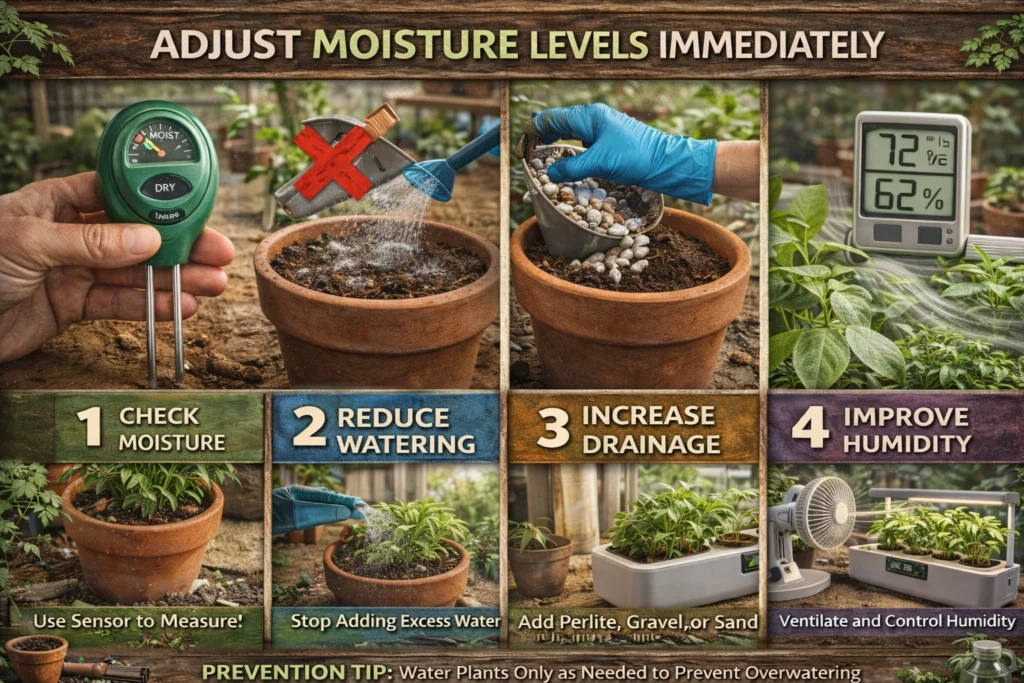 Adjust Moisture Levels Immediately