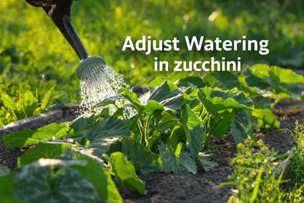 Adjust Watering in zucchini