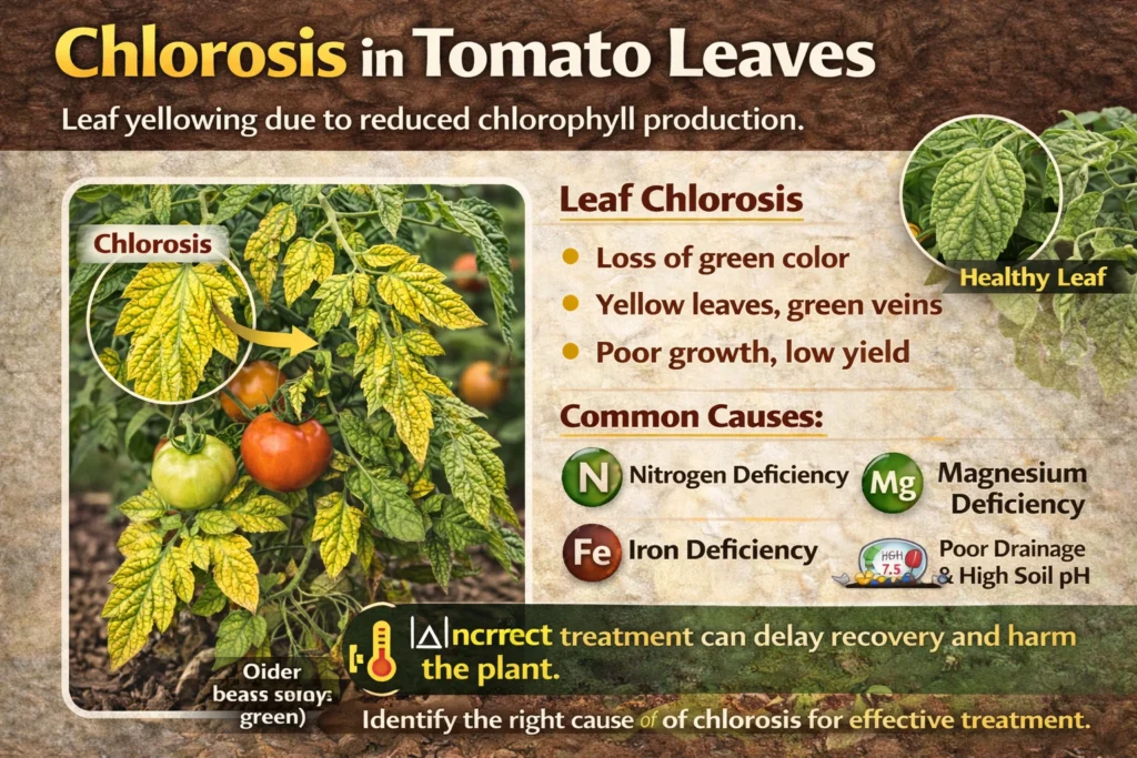 Chlorosis in Tomato Leaves
