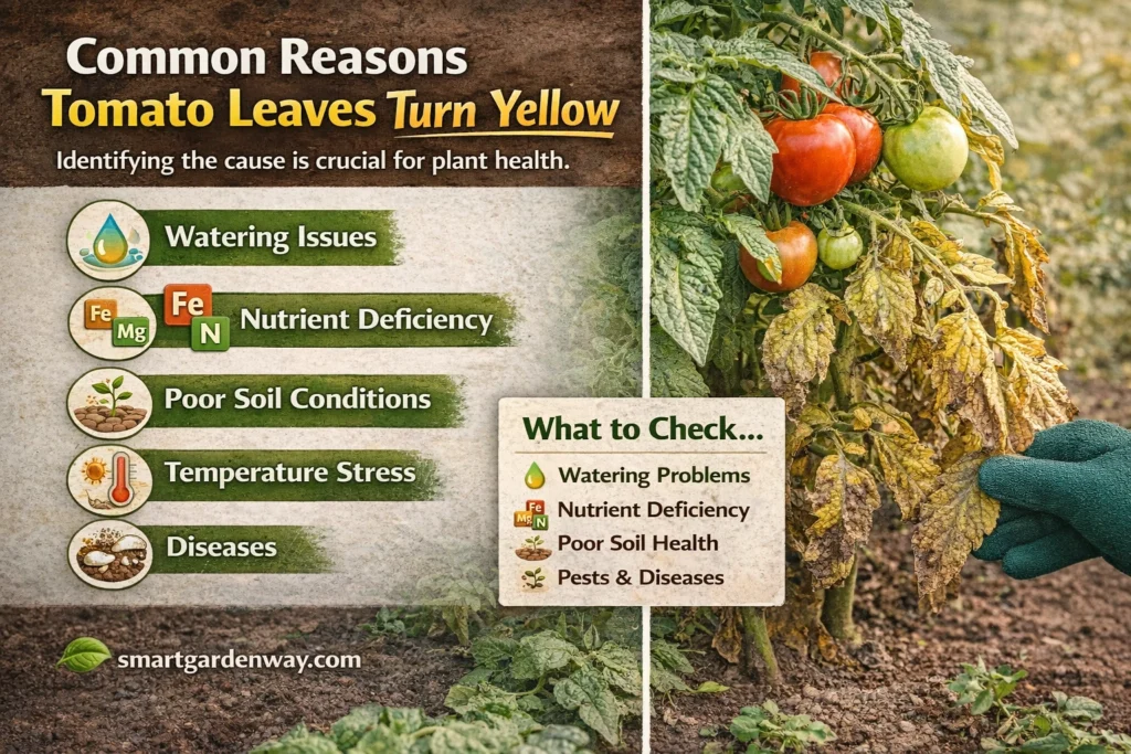 Common Reasons Tomato Leaves Turn Yellow