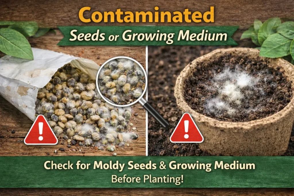 Contaminated Seeds or Growing Medium