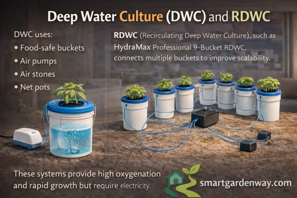 Deep Water Culture (DWC) and RDWC