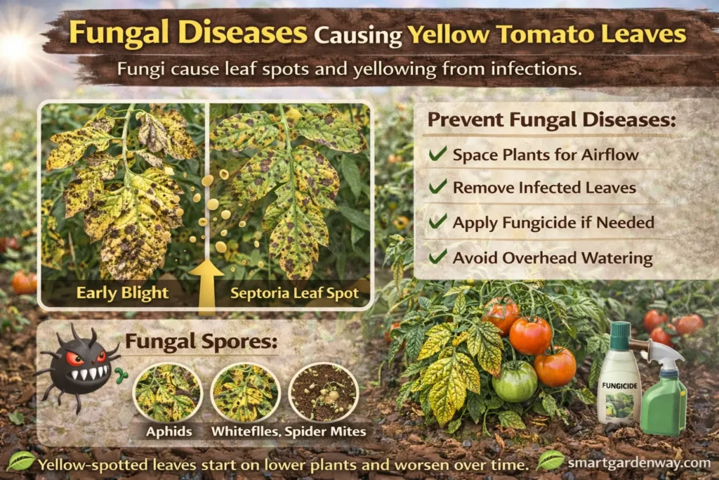 Fungal Diseases Causing Yellow Tomato Leaves