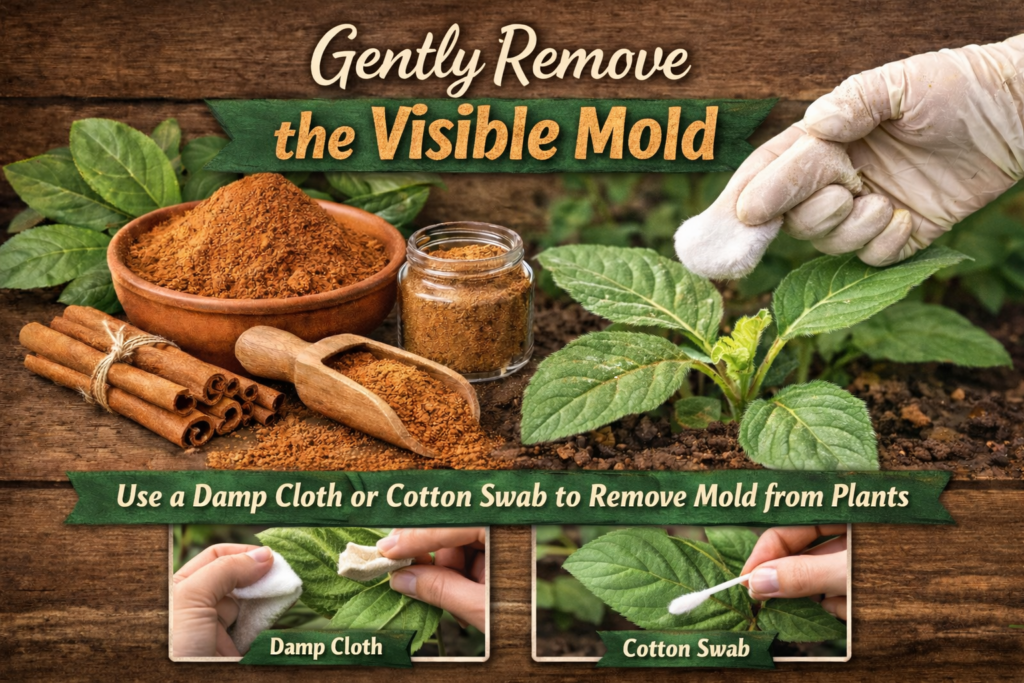 Gently Remove the Visible Mold
