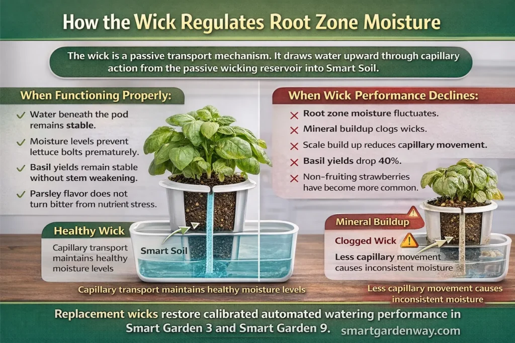 How the Wick Regulates Root Zone Moisture