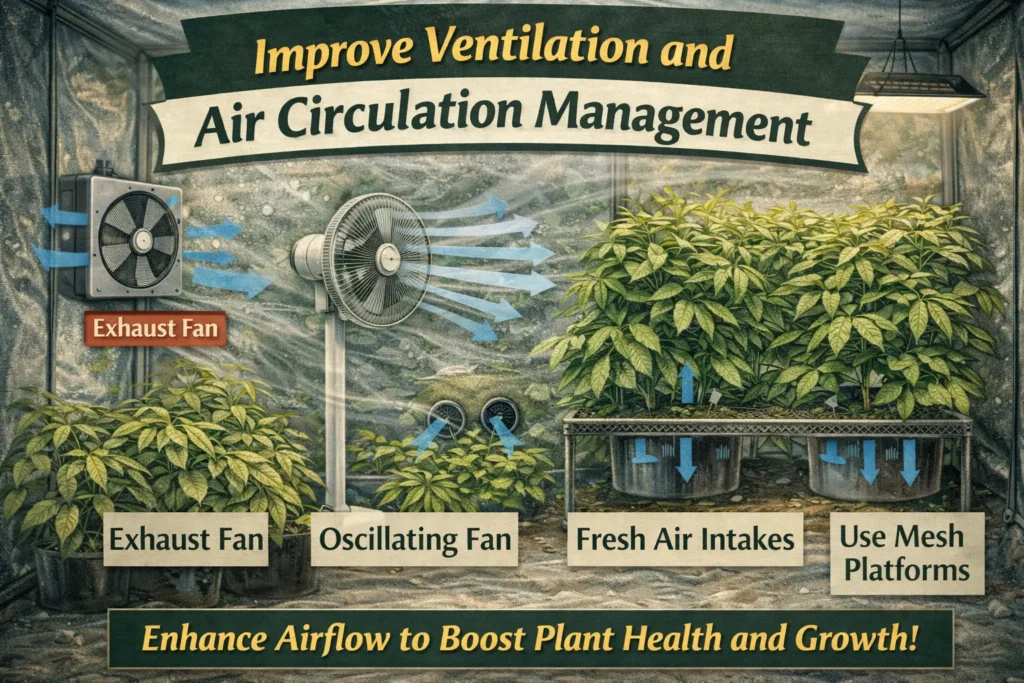 Improve ventilation and air circulation management