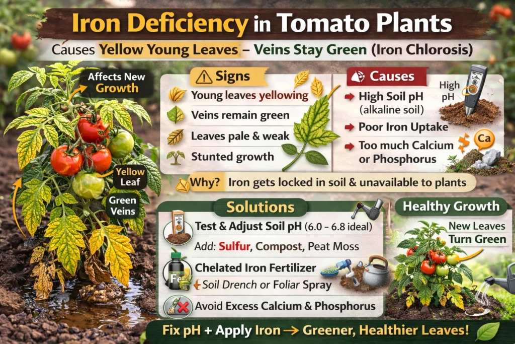 Iron Deficiency in Tomato Plants