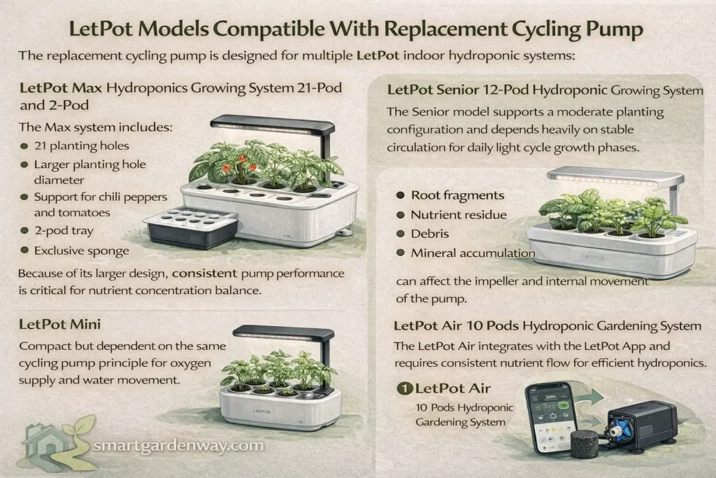 LetPot Models Compatible With Replacement Cycling Pump