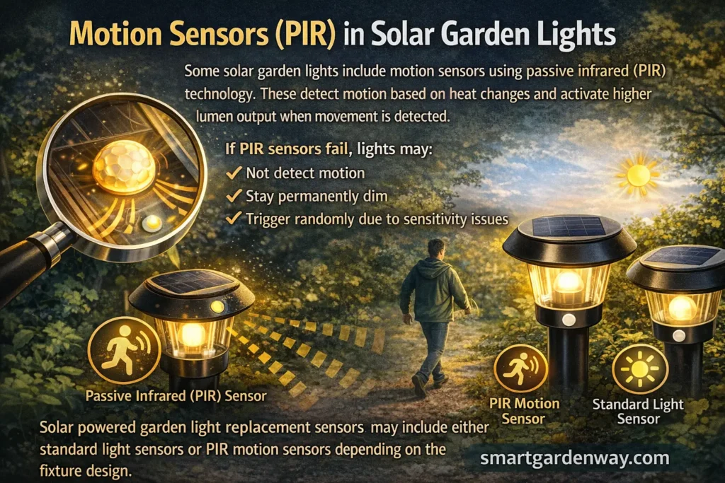 Motion Sensors (PIR) in Solar Garden Lights