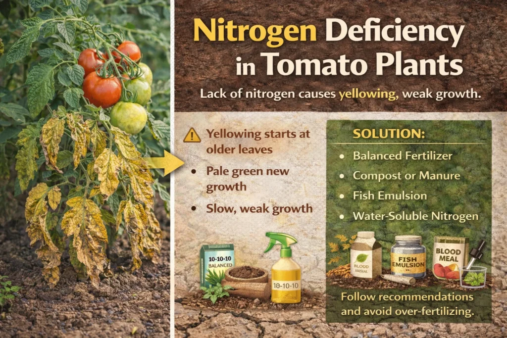 Nitrogen Deficiency in Tomato Plants