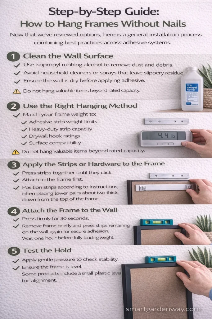 Step-by-Step Guide: How to Hang Frames Without Nails