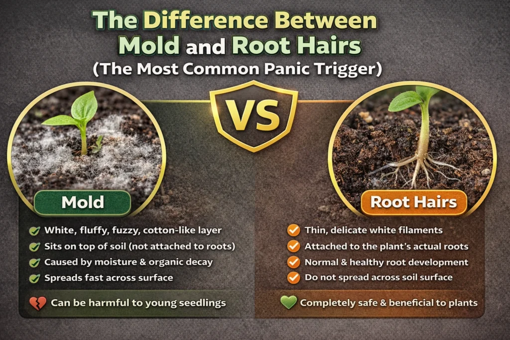 Difference Between Mold and Root Hairs