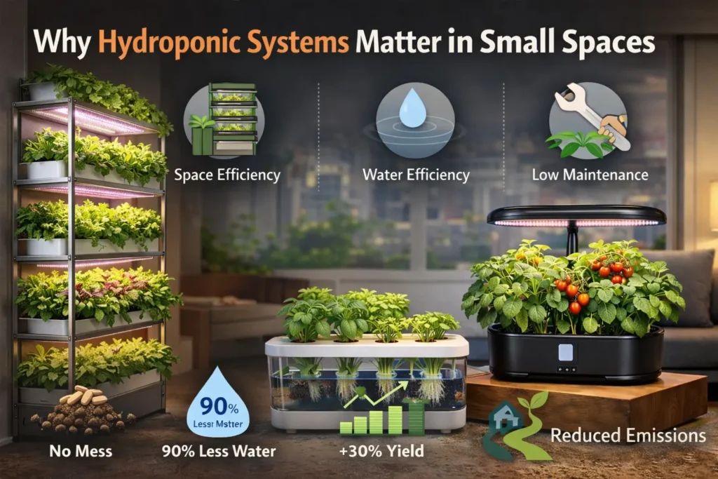 Why Hydroponic Systems Matter in Small Spaces