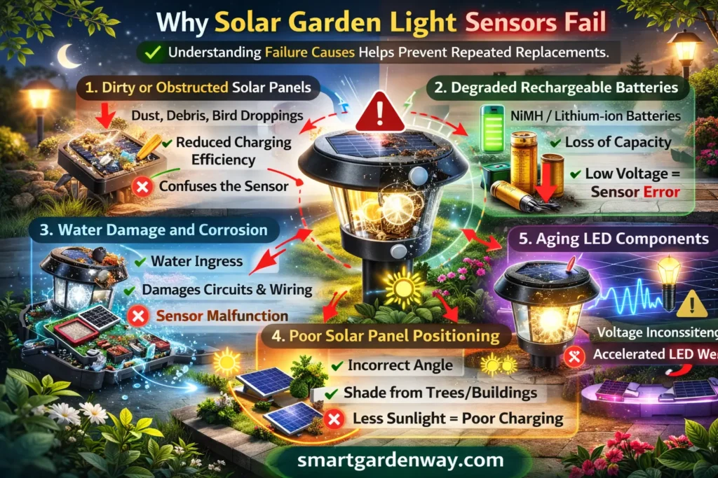 Why Solar Garden Light Sensors Fail