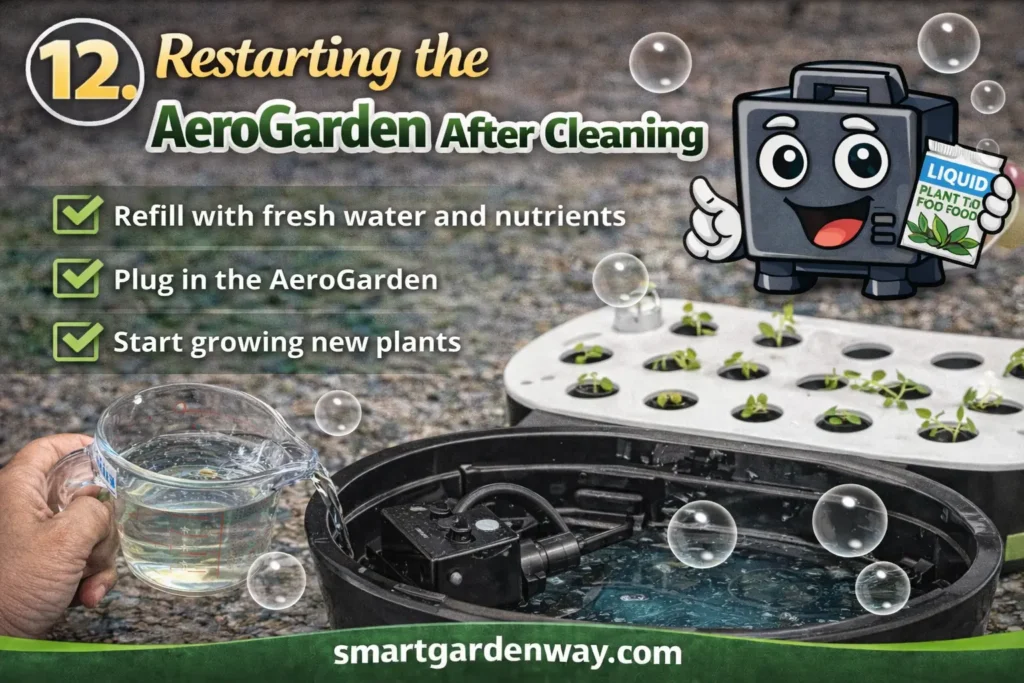 Restarting the AeroGarden After Cleaning
