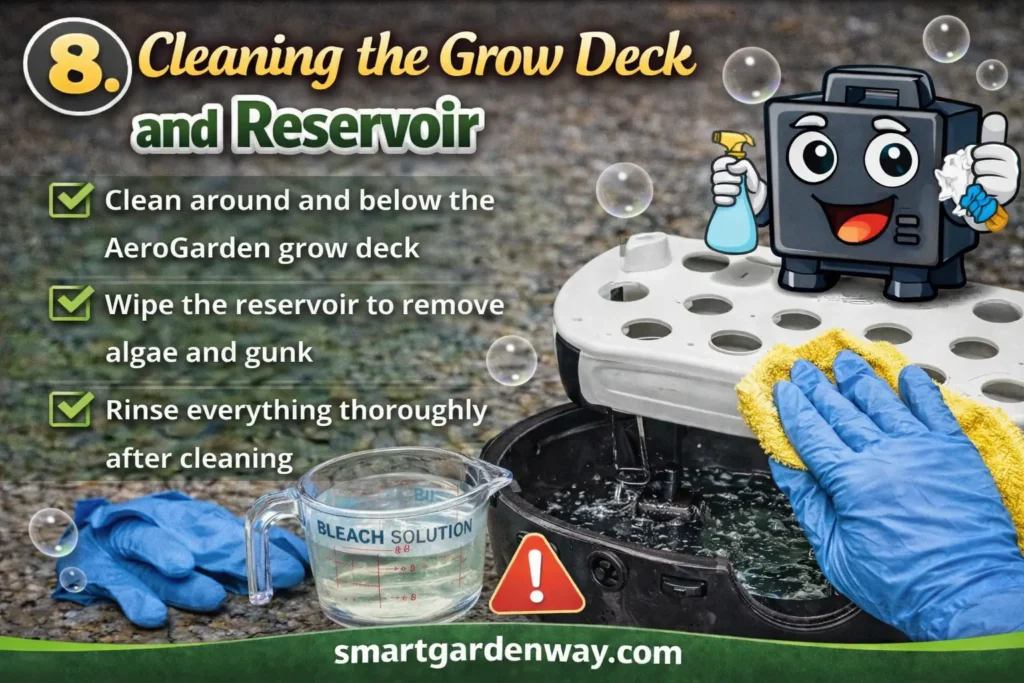 Cleaning the Grow Deck and Reservoir
