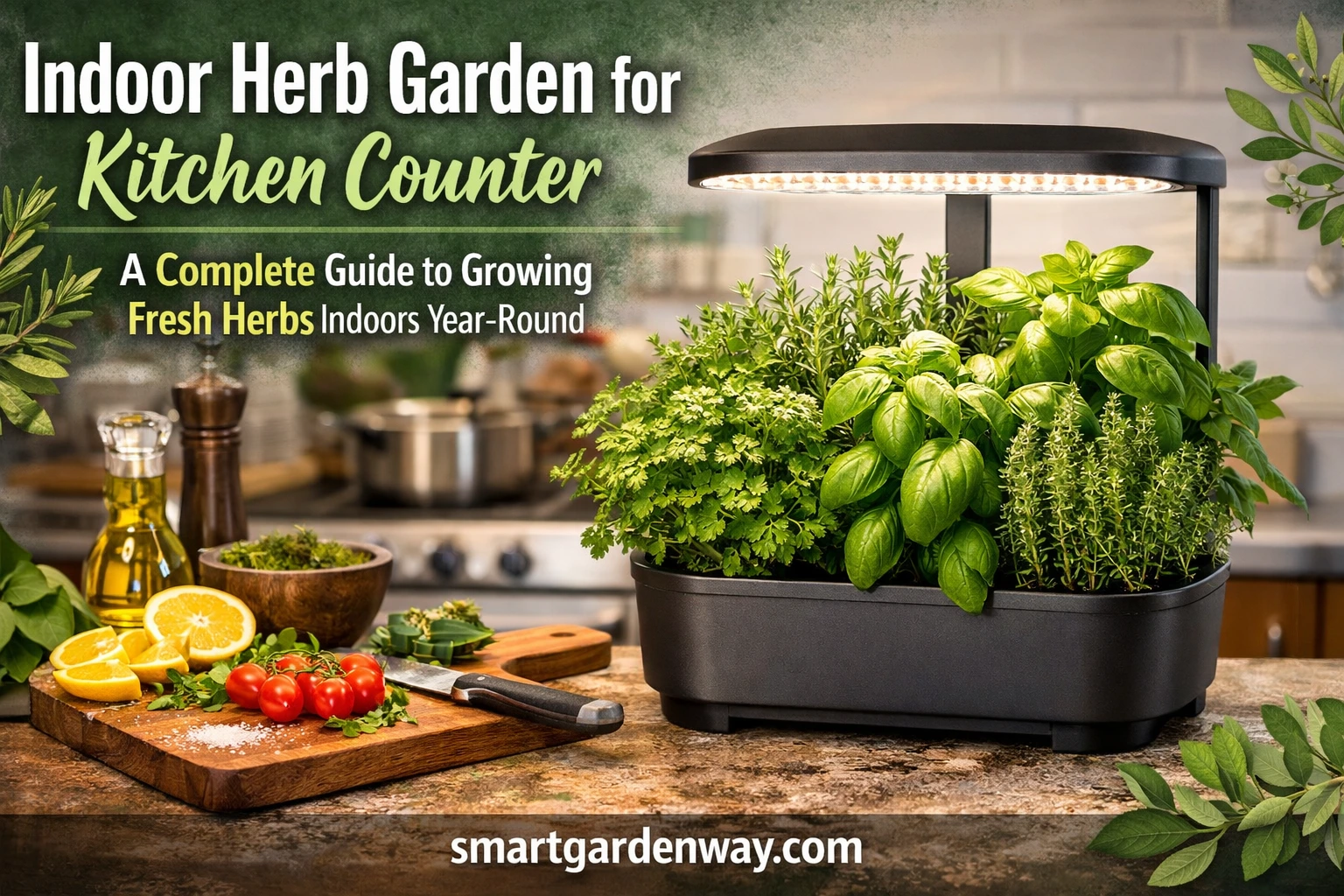 Indoor Herb Garden for Kitchen Counter