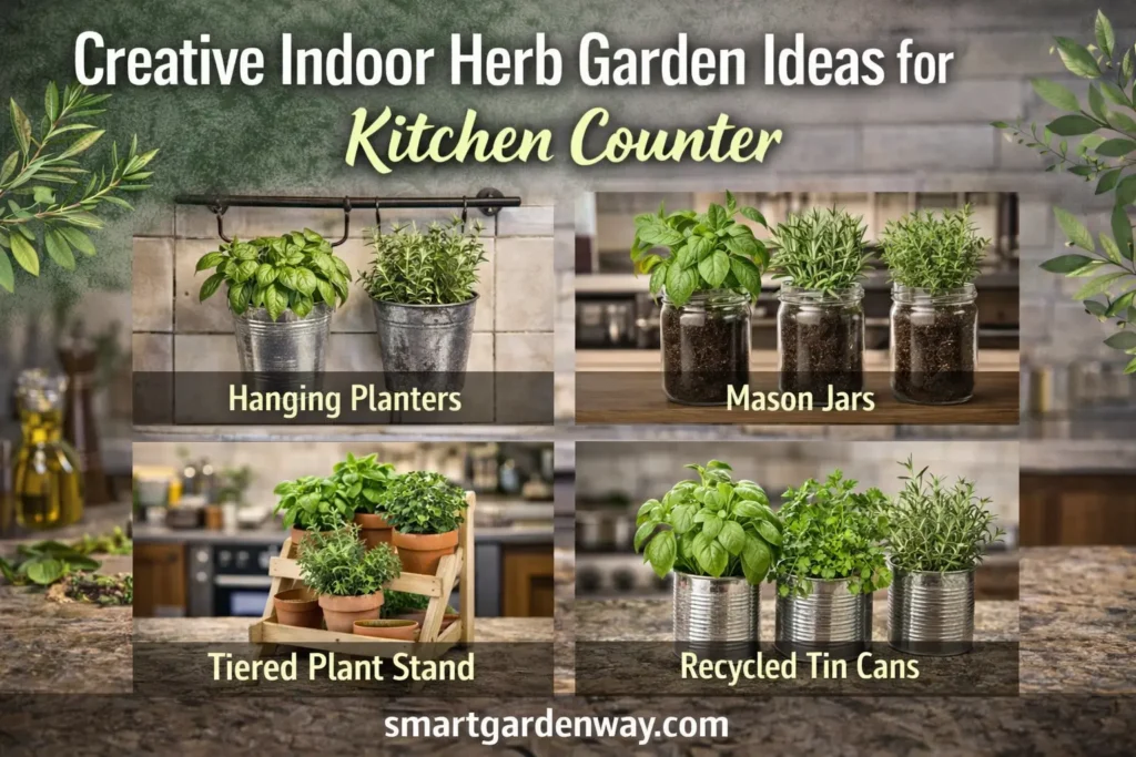 Creative Indoor Herb Garden Ideas for Kitchen Counter