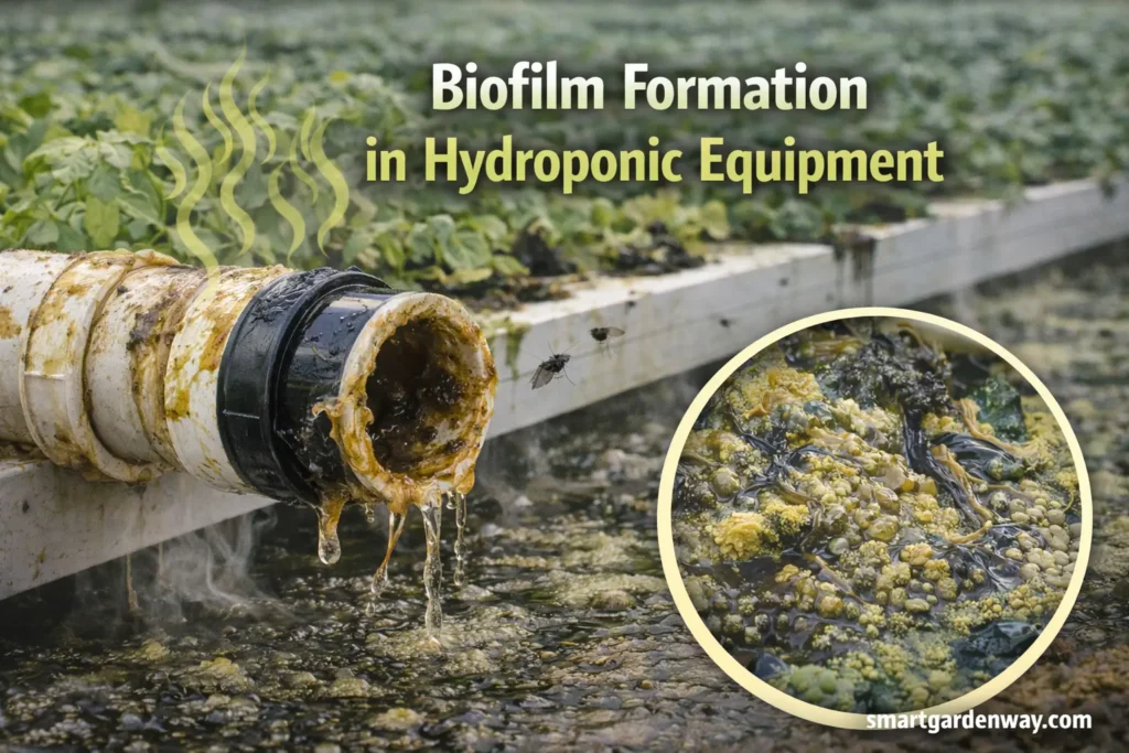 Biofilm Formation in Hydroponic Equipment