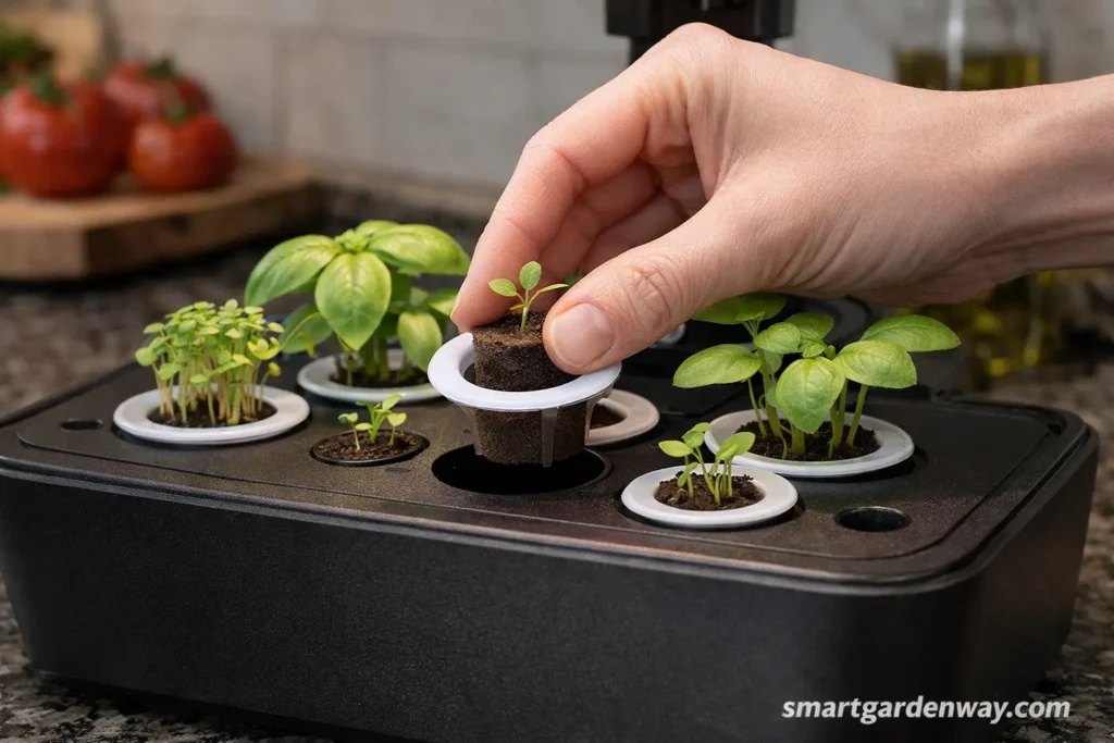 Check the Grow Sponge and Seed Pod Placement