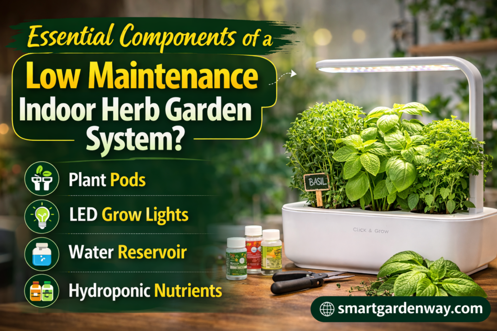Essential Components of a Low Maintenance Indoor Herb Garden System