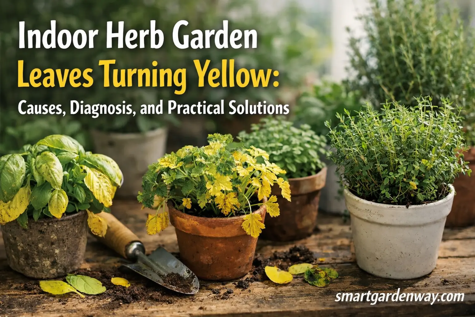 Indoor Herb Garden Leaves Turning Yellow