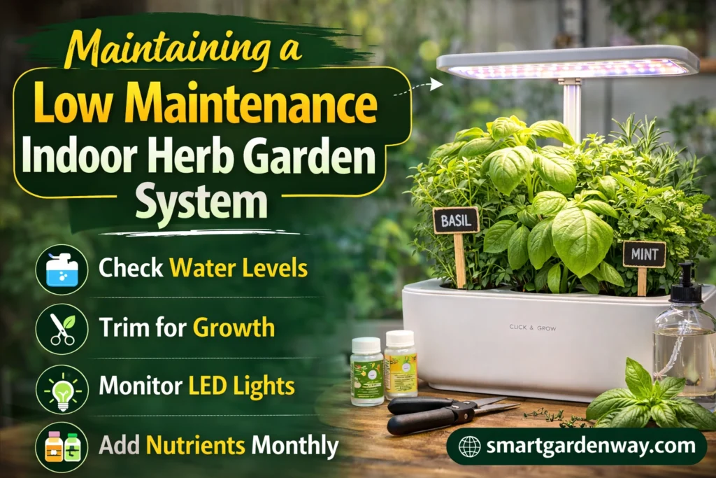 Maintaining a Low Maintenance Indoor Herb Garden System