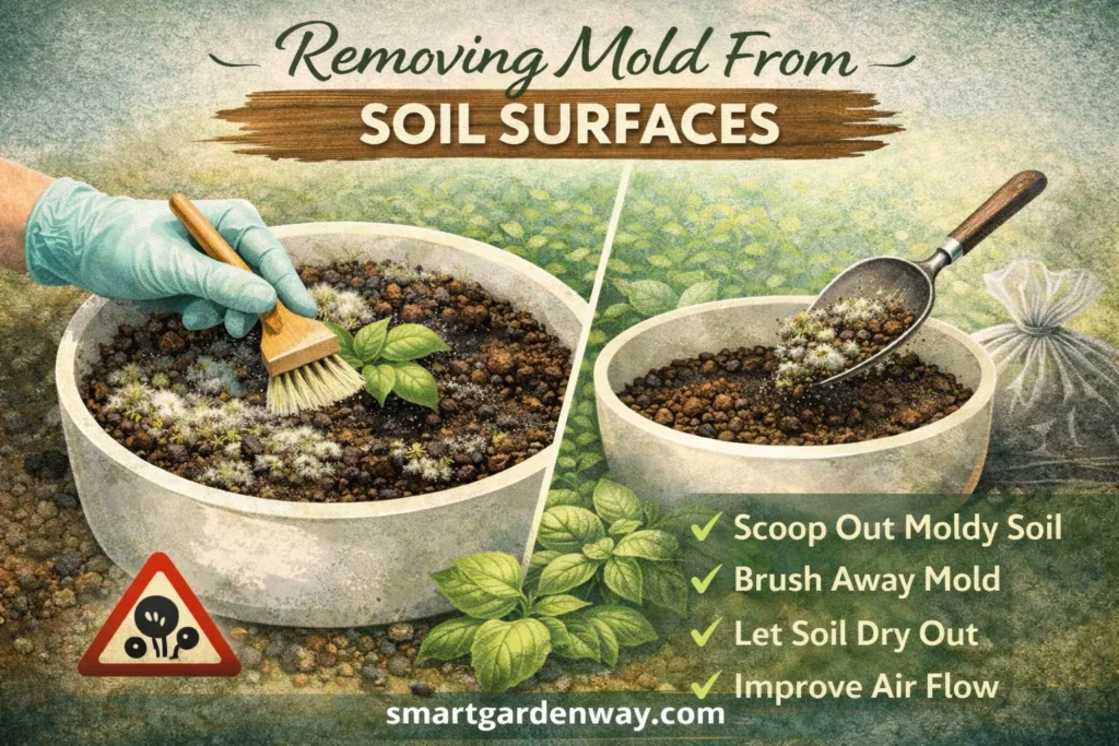 Removing Mold From Soil Surfaces