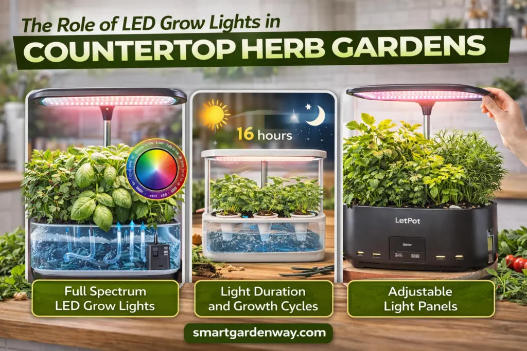 The Role of LED Grow Lights in Countertop Herb Gardens