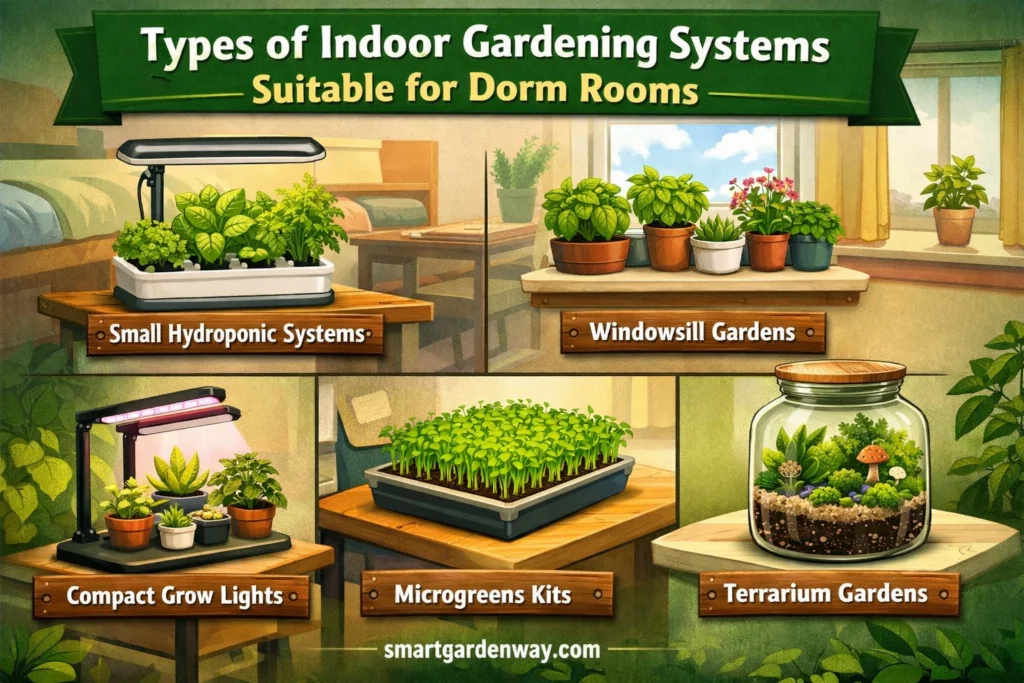 Types of Indoor Gardening Systems Suitable for Dorm Rooms